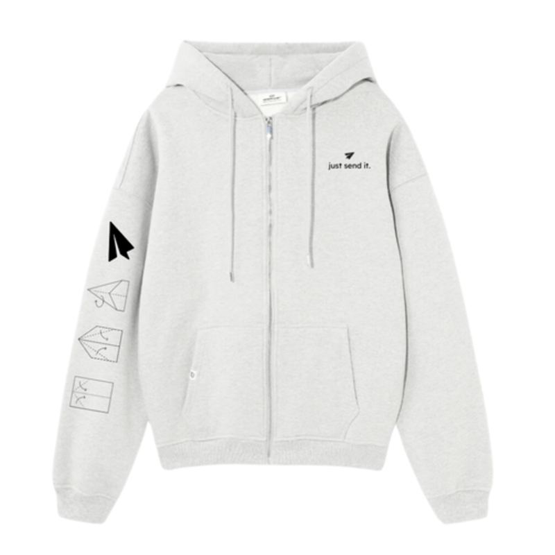 Postal Bella + Canvas Sponge Fleece Full Zip - Ash